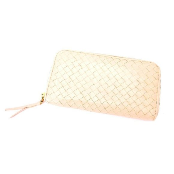 BOTTEGA VENETA Purse Intorechato pink leather Authentic used - Picture 1 of 8